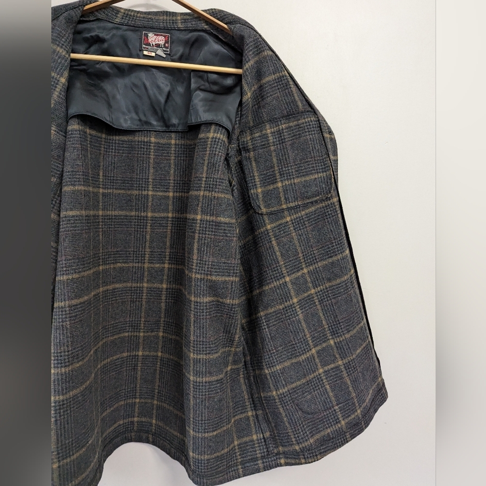 Vintage 50s Woolrich Woolen‎  Mills Plaid Utility Pocket Chore Coat - Picture 14 of 15